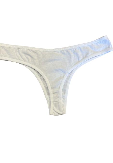 Chiloti Dama, Tanga ,Culoare Alb , Engros